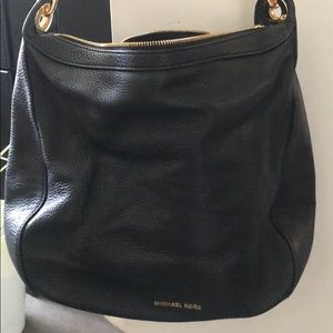 Michael Kors Black and Gold Leather Purse